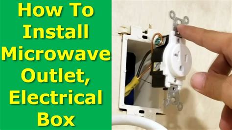 attach electrical box to microwave cabinet|installing microwave box in cabinet.